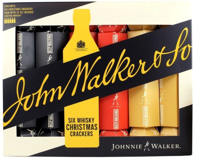 Johnnie Walker Whisky Christmas Crackers 6 x 5cl