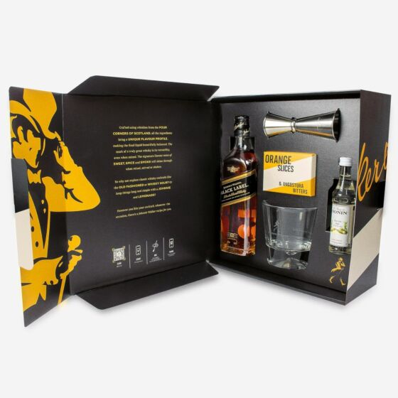 Johnnie Walker Black Label | Not So Old Fashioned Gift Set | Limited Edition | 40% vol | 35cl |
