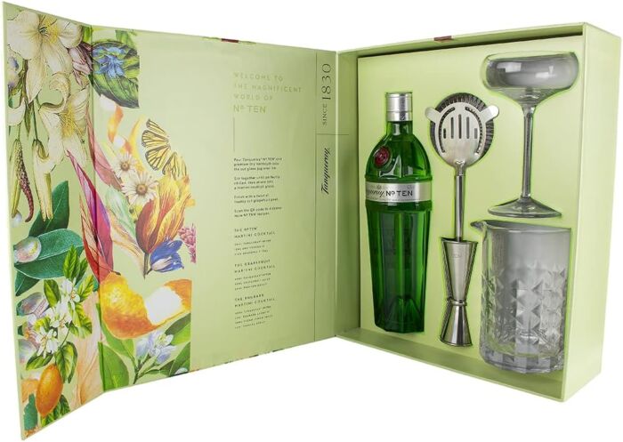 Tanqueray No. Ten Gin Martini Cocktail Gift Set 70cl