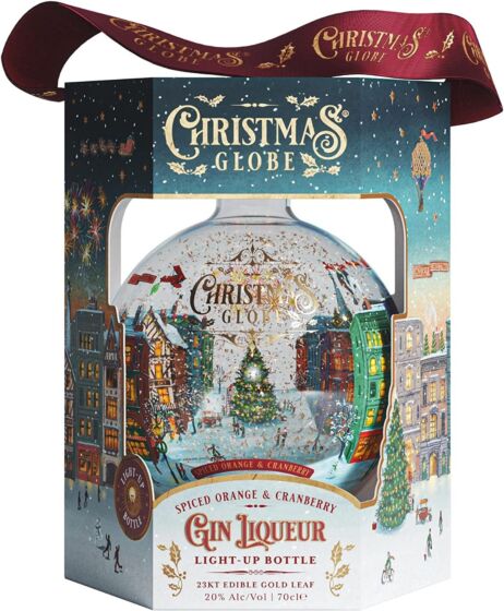 Christmas Globe Gin Liqueur – Spiced Orange and Cranberry Flavour, 70cl, 20% ABV