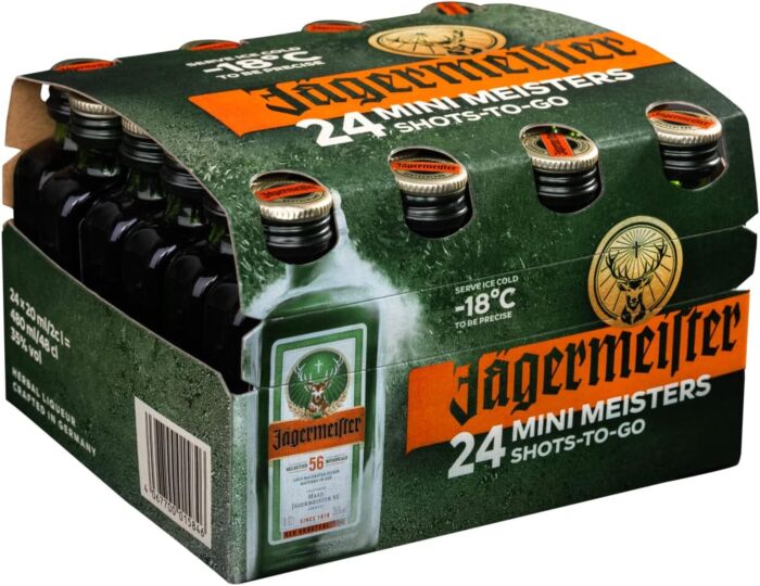 Jägermeister Herbal Liqueur, Case of 24 x 2cl mini bottles