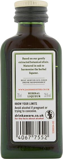 Jägermeister Herbal Liqueur, Case of 24 x 2cl mini bottles