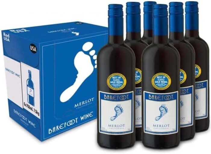 Barefoot Merlot Red Wine 6 X 75cl