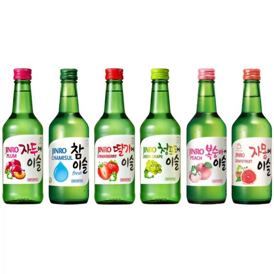 Jinaro Soju, 6 x 350ml ( Mix 6 Pack )