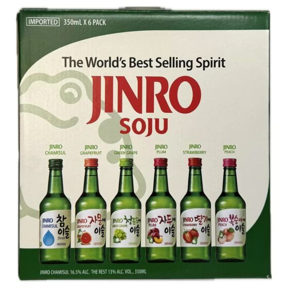 Jinaro Soju, 6 x 350ml ( Mix 6 Pack )